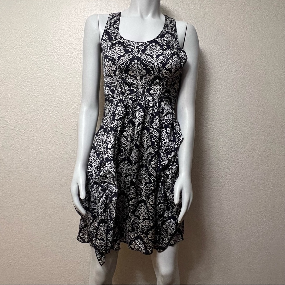 Anthropologie Lili’s Closet Blue Azar Racerback Sleeveless Ruffle Dress - Picture 2 of 14